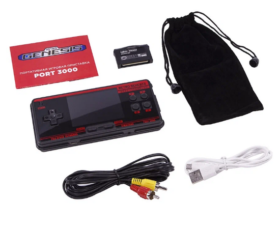  Игровая приставка SEGA Retro Genesis Port 3000 (PKT201) +4000 игр черно-красная (877858) 