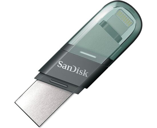  USB-флешка Sandisk 256Gb iXpand Flip SDIX90N-256G-GN6NE USB3.1 зеленый/серебристый 
