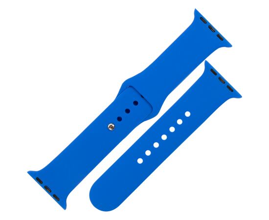  Ремешок силиконовый MB для Apple watch – 42-44 mm (S3/S4/S5 SE/S6), синий 