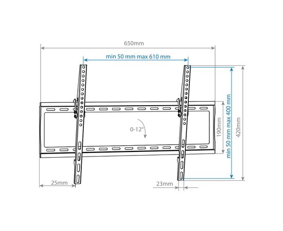  Кронштейн Arm Media STEEL-2 new черный 32"-90" макс.40кг наклон 