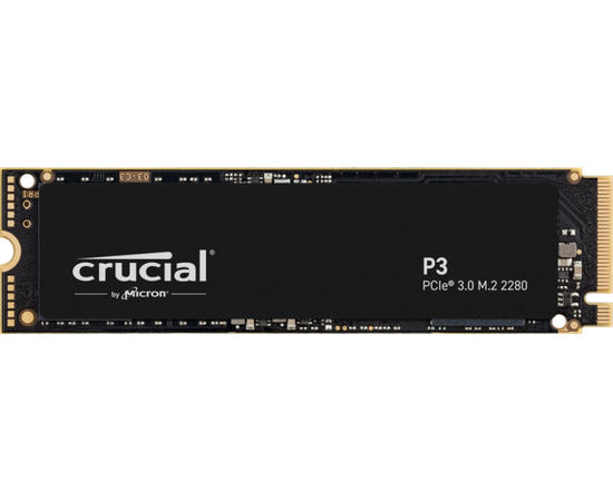  SSD Crucial P3 CT1000P3SSD8, 1000GB, M.2(22x80mm), NVMe, PCIe 3.0 x4, QLC, R/W 3500/3000MB/s 