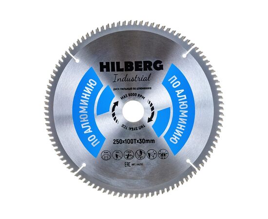  Диск пильный по алюминию Hilberg Industrial HA250 250x30x100Т 