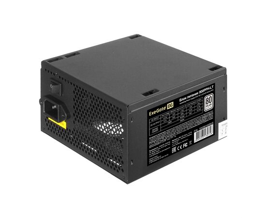  Блок питания ExeGate 900PPH-LT-OEM EX292155RUS-OEM-S 900W (ATX, APFC, SC, КПД 82% (80 PLUS), 12cm fan, 24pin, (4+4)pin, PCIe, 5xSATA) 
