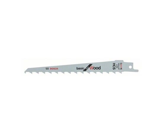  Пильное полотно для сабельной пилы Bosch S617K 2.608.650.677 Basic for Wood 5шт 