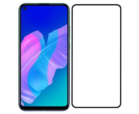  Стекло защитное Full Glue Premium Krutoff для Huawei P40 черное 