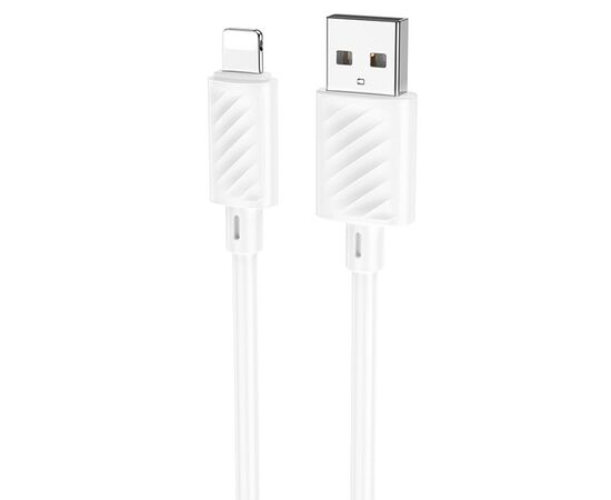 Кабель USB HOCO X88 Gratified USB - Lightning, 2.4А, 1 м, белый 