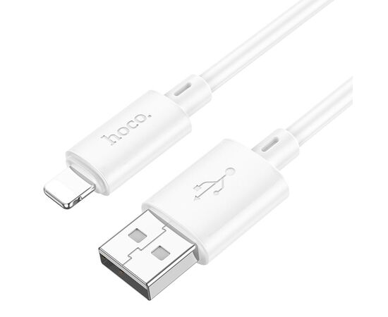  Кабель USB HOCO X88 Gratified USB - Lightning, 2.4А, 1 м, белый 