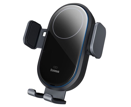  Автомобильный держатель BASEUS Light Chaser Wireless Charging, зажимной с беспроводной зарядкой, 15W, на воздуховод, черный 