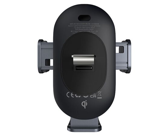  Автомобильный держатель BASEUS Light Chaser Wireless Charging, зажимной с беспроводной зарядкой, 15W, на воздуховод, черный 