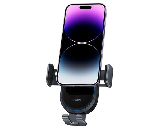  Автомобильный держатель BASEUS Light Chaser Wireless Charging, зажимной с беспроводной зарядкой, 15W, на воздуховод, черный 