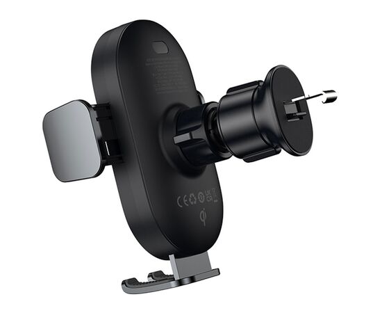  Автомобильный держатель BASEUS Light Chaser Wireless Charging, зажимной с беспроводной зарядкой, 15W, на воздуховод, черный 