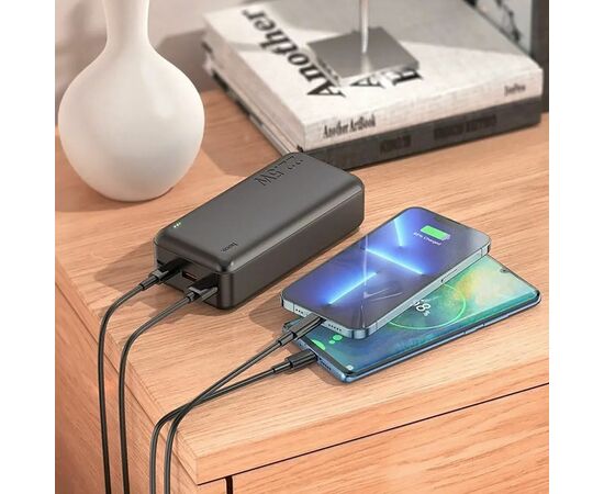  Аккумулятор внешний HOCO J101B Astute, 30000mAh, Cool, PD20 Вт, QC3.0, цвет: чёрный (1/30) 