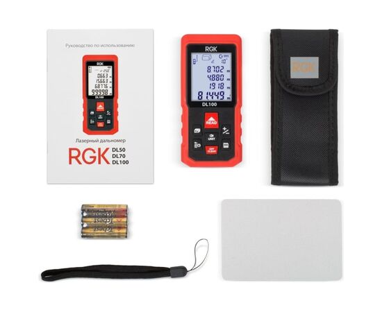  Лазерный дальномер RGK DL100 (4610011875076) с угломером 