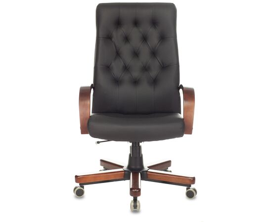  Кресло Бюрократ T-9928Walnut/Eco-B эко.кожа черный 