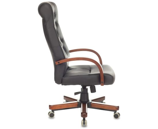  Кресло Бюрократ T-9928Walnut/Eco-B эко.кожа черный 
