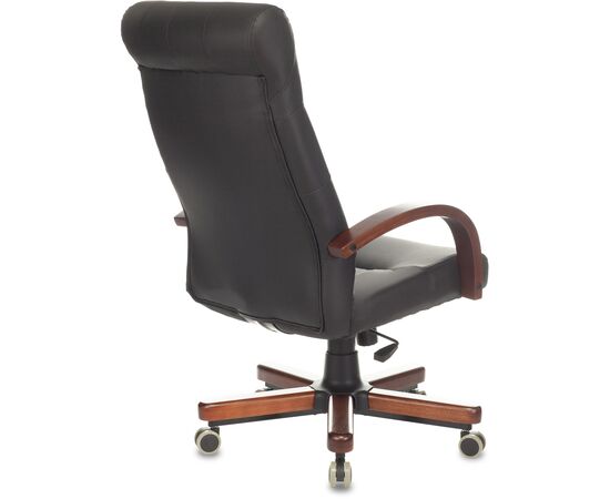  Кресло Бюрократ T-9928Walnut/Eco-B эко.кожа черный 