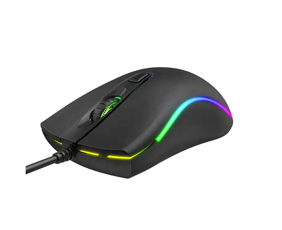  Мышка проводная с RGB подсветкой  HAVIT HV-MS72 USB черная 