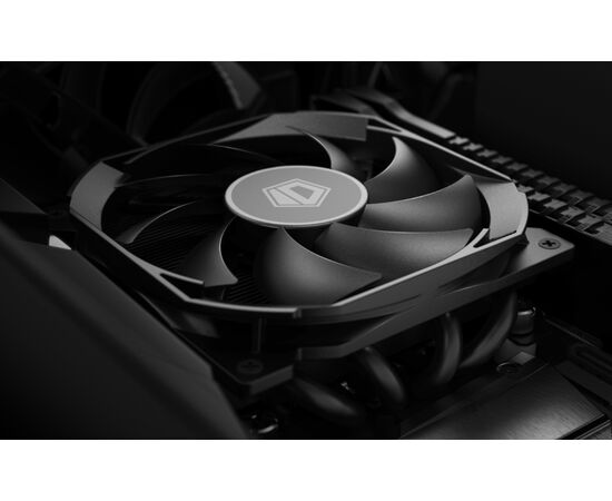  Кулер ID-COOLING IS-37-XT Black LGA1700/1200/115X/AM5/AM4 низкопрофильный высота 37mm (TDP 95W, PWM, 3 тепл.трубки прямого контакта, Fan 92m) 