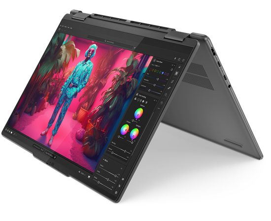  Ноутбук Lenovo Yoga 7 2-in-1 14AHP9 (83DK006RRK) 14"(1920x1200 IPS)/Touch/AMD Ryzen 8840HS(3.3Ghz)/16384Mb/1024SSDGb/noDVD/Int:AMD Radeon 780M 