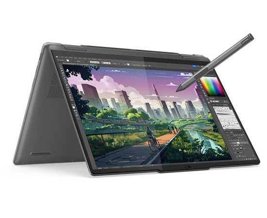  Ноутбук Lenovo Yoga 7 2-in-1 14AHP9 (83DK006RRK) 14"(1920x1200 IPS)/Touch/AMD Ryzen 8840HS(3.3Ghz)/16384Mb/1024SSDGb/noDVD/Int:AMD Radeon 780M 