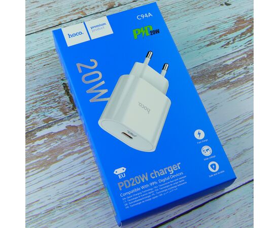  СЗУ HOCO C94A Metro, 1USB, PD20W (белый) 