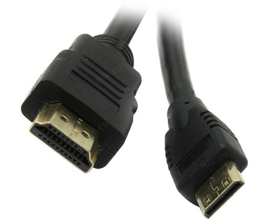  Кабель ExeGate EX257910RUS HDMI to miniHDMI (19M -19M) 1м, ver1.4, позолоченные контакты 