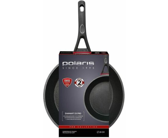  Сковорода Polaris Pro collection 28FP, без крышки, черный 