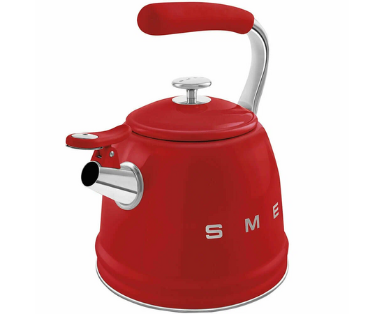  Чайник для плиты SMEG CKLW2001RD со свистком, 2,3л, красный 