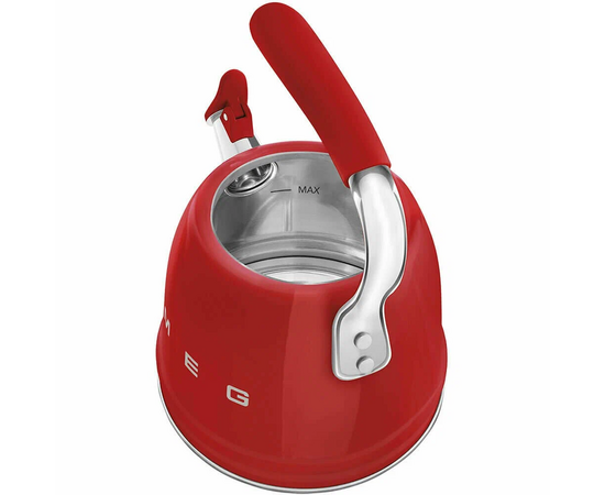  Чайник для плиты SMEG CKLW2001RD со свистком, 2,3л, красный 