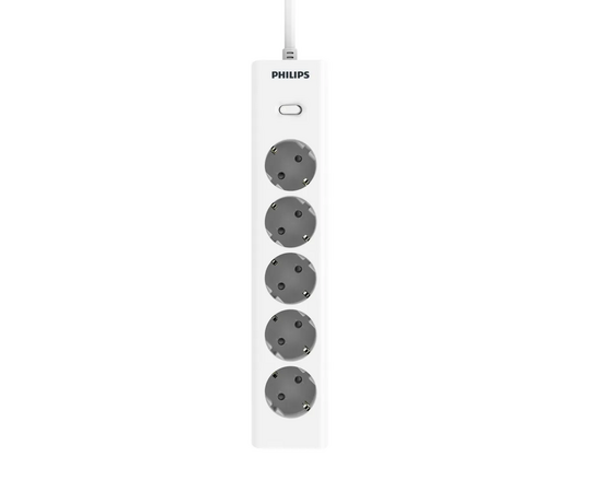  Сетевой фильтр Philips CHP2155WB/51 3м, 5 розеток белый (коробка) 
