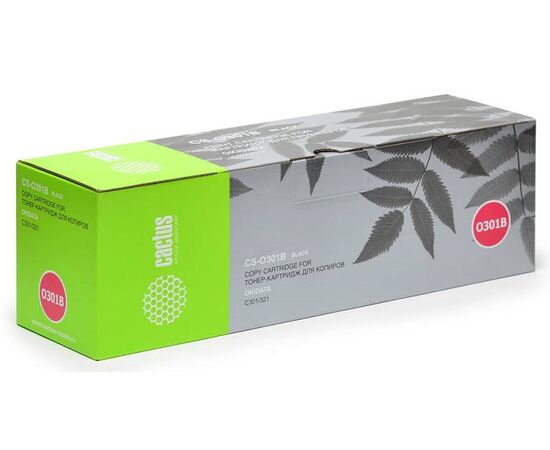  Тонер-картридж Cactus CS-O301BK для OKI C301/321 чёрный 2200 страниц 