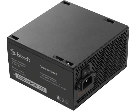  Блок питания BLOODY BD-PS600W, 600Вт, 120мм, черный, retail 
