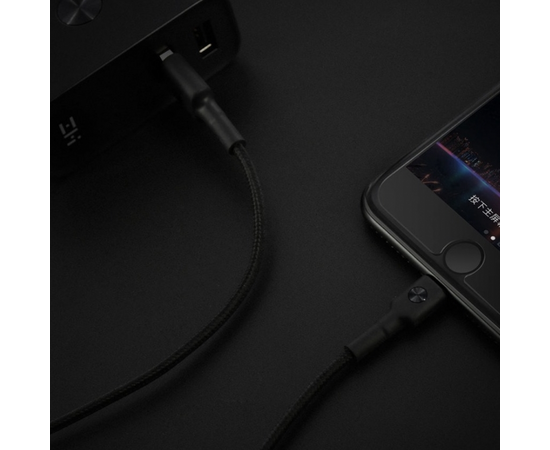  Кабель Xiaomi AL805/AL803 USB/Lightning ZMI MFi 100см 2,4A 12Вт Материал оплетки Braided PP Black 