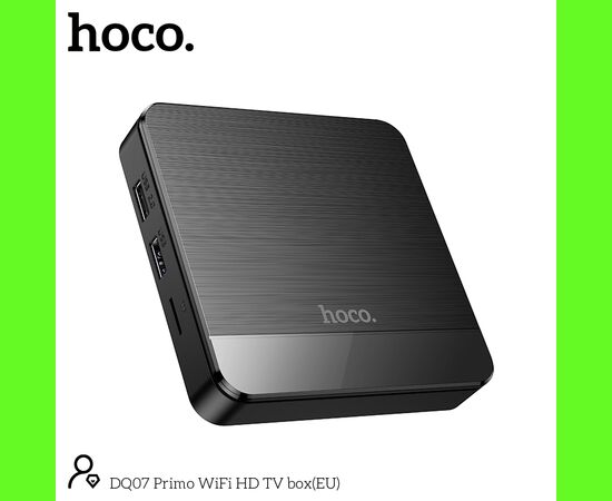  Смарт-ТВ приставка HOCO DQ07 Primo WiFi HD черный Cortex-A55, Android 9 version 4GB+64GB 