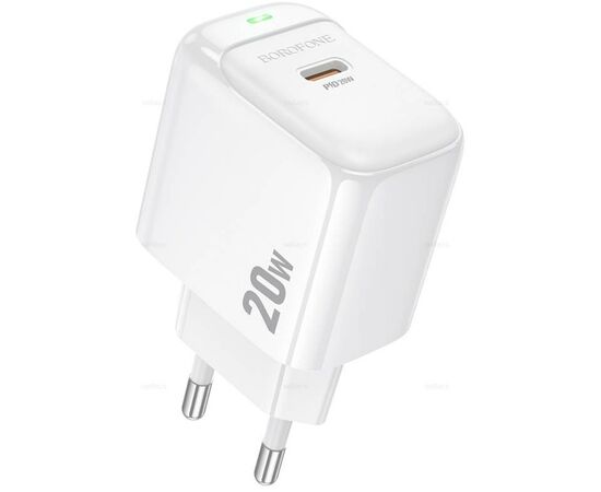  Сетевое ЗУ BOROFONE BAS43A/  PD/ Type-C/ Выход: 20W/ Белый 