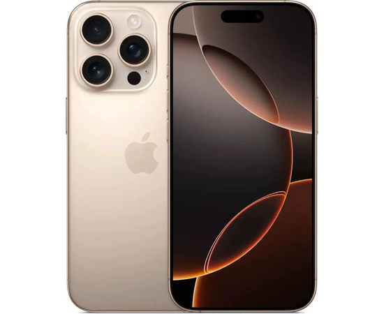  Смартфон Apple iPhone 16 Pro MYMX3J/A 128Gb бежевый титан 3G 4G 1Sim 6.3" 1206x2622 iOS 18 48Mpix 802.11 a/b/g/n/ac/ax/be NFC GPS Protect 