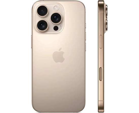  Смартфон Apple iPhone 16 Pro MYMX3J/A 128Gb бежевый титан 3G 4G 1Sim 6.3" 1206x2622 iOS 18 48Mpix 802.11 a/b/g/n/ac/ax/be NFC GPS Protect 