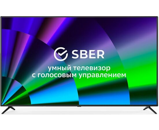  65" Телевизор Sber SDX 65U4014B черный 3840x2160, 4K Ultra HD, 60 Гц, Wi-Fi, Smart TV, Салют ТВ 