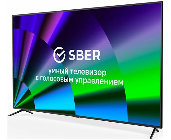  65" Телевизор Sber SDX 65U4014B черный 3840x2160, 4K Ultra HD, 60 Гц, Wi-Fi, Smart TV, Салют ТВ 