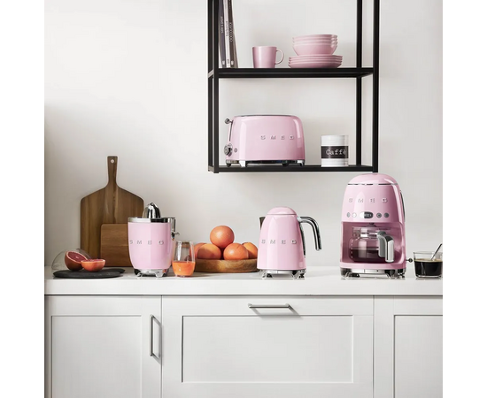  Кофеварка SMEG DCF02PKEU розовый стиль 50-х годов, 10 чашек, 1.4 л 