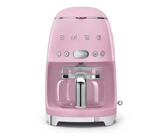  Кофеварка SMEG DCF02PKEU розовый стиль 50-х годов, 10 чашек, 1.4 л 