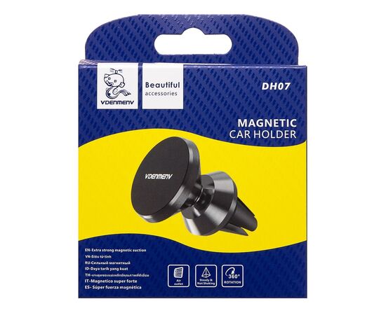  Держатель автомобильный Denmen магнитный DH07 в дефлектор (black) (235998) 