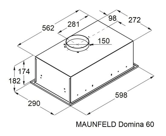 Вытяжка MAUNFELD Domina 60 чёрный 